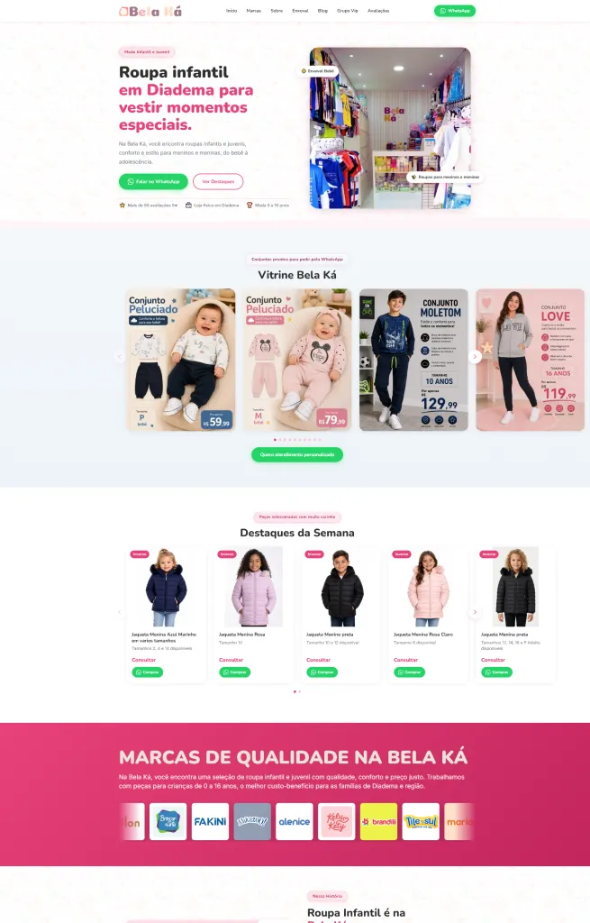 Loja de roupa infantil